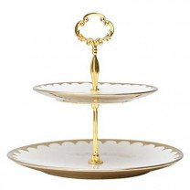 Imagem ilustrativa para Porta Doce de Porcelana 2 Níveis